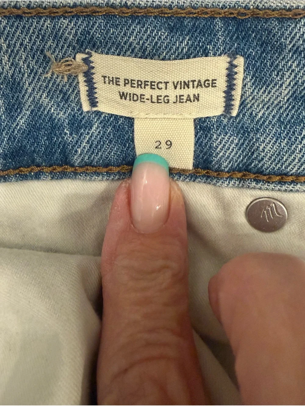 Madewell Light Blue Super Wide-Leg Jeans - Picture 4 of 6
